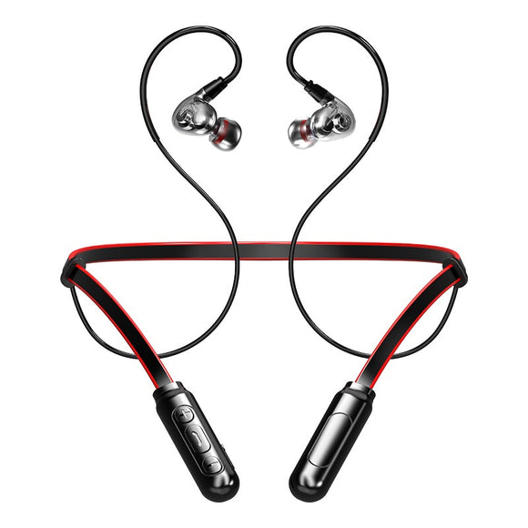 X9 Dual Dynamic Bass Sound Bluetooth Earphone Hook/in-ear Stable Sport Wireless Headphone 250mAh TF Card MP3 Waterproof Headset