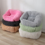 Square Dog Bed Super Soft Warm Plush Cat