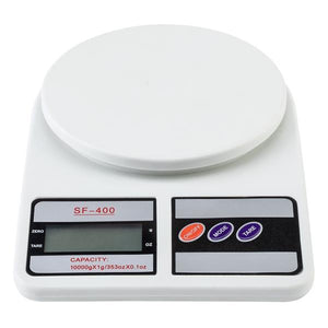 SF-400 10KG / 1g Kitchen Mail LCD Digital Scale White