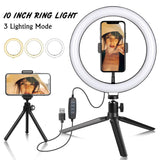 10 " Ring Light Camera Tripod Mini Camera Holder Slip Clip Set